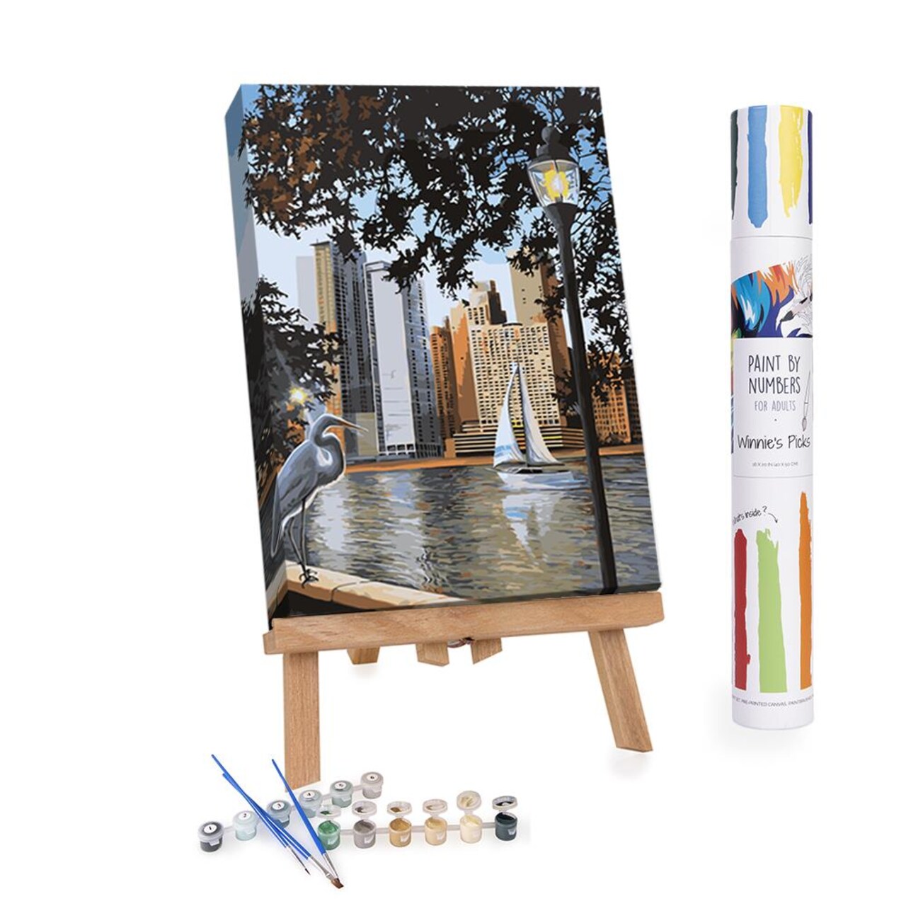 Urban Escape: Lakeshore Drive - Chicago - Paint by Numbers - 12x16in - Ships from California, USA